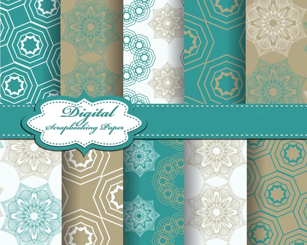 Ensemble de papiers abstraits pour scrapbook — Image vectorielle