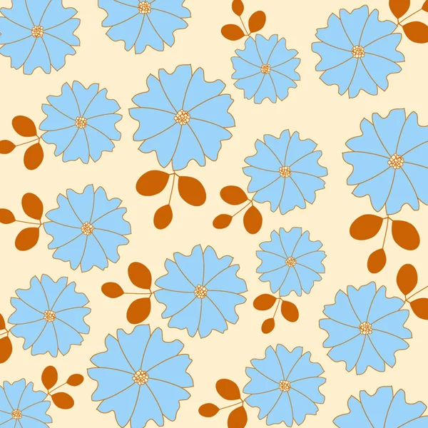 추상 꽃 패턴 — 스톡 벡터