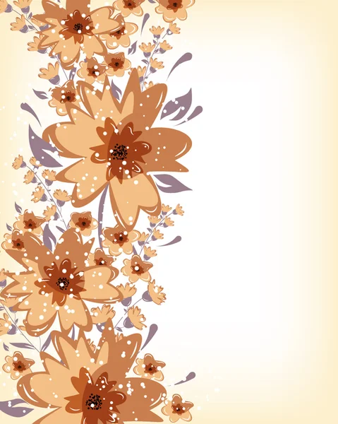 Fond romantique avec des fleurs — Image vectorielle