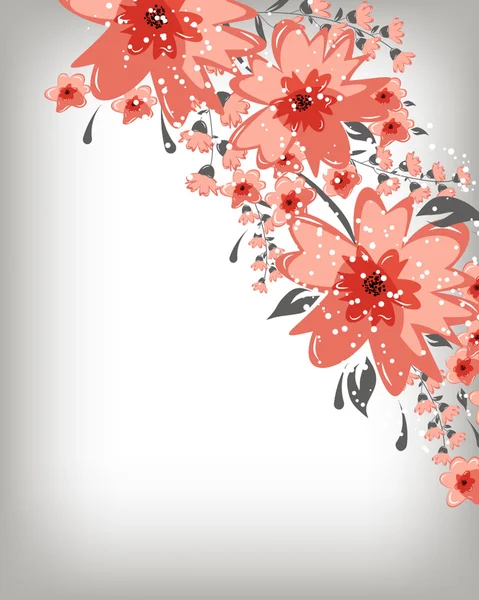 Romantisk bakgrund med blommor — Stock vektor