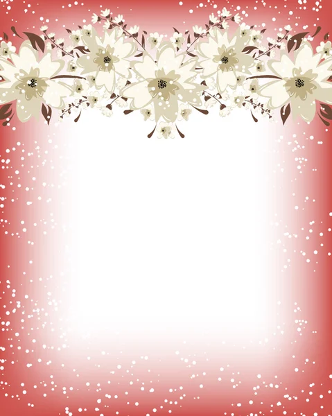 Romantischer Hintergrund mit Blumen — Stockvektor