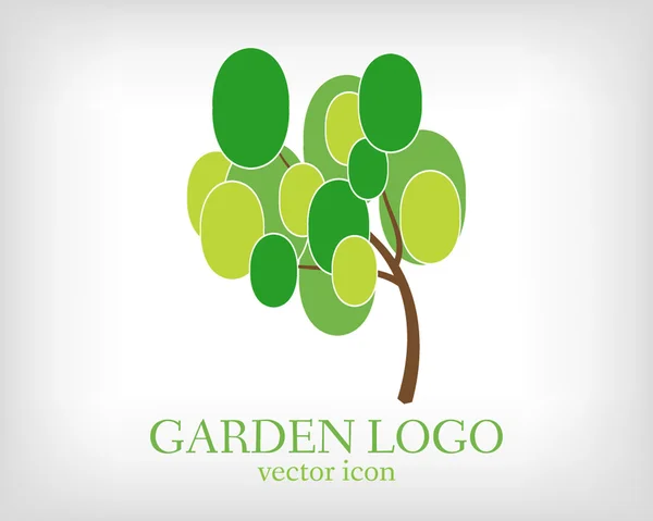 Green tree Garden logo — Stock Vector