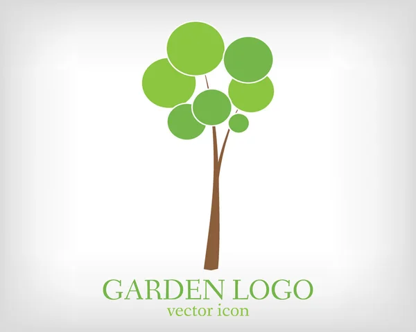 Zielone drzewo ogród logo — Wektor stockowy