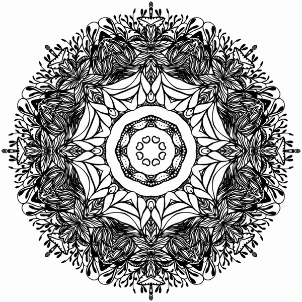 Yuvarlak süsleme Mandala desen — Stok Vektör