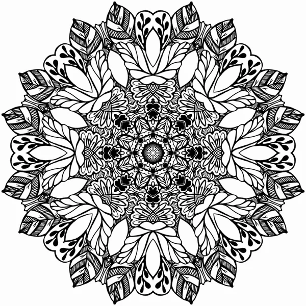 Mandala-Muster mit runden Ornamenten — Stockvektor