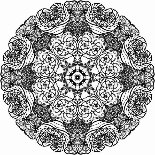 Круглий орнамент Мандала Візерунок — стоковий вектор