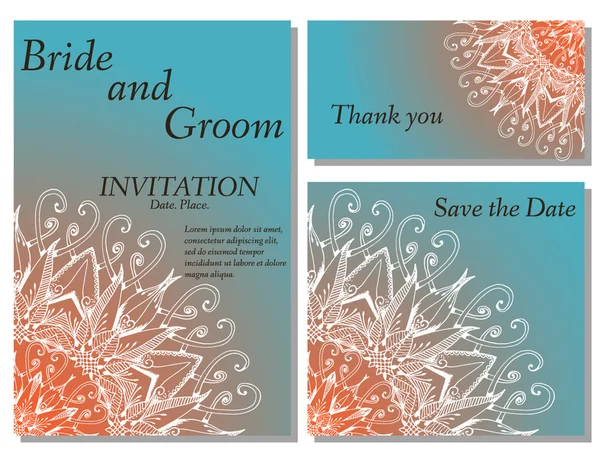 Boda flor invitación — Archivo Imágenes Vectoriales