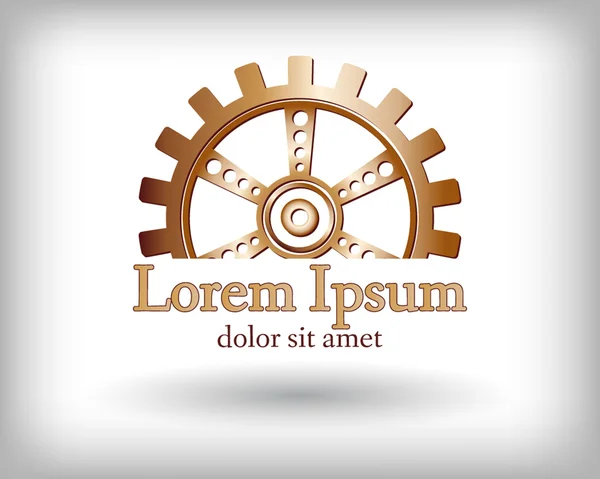 Golden zařízení logo — Stockový vektor