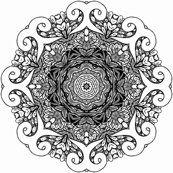 Mandala-Muster mit runden Ornamenten — Stockvektor