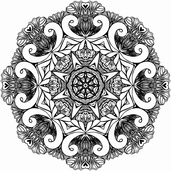 Round Ornament Mandala Pattern — Stock Vector