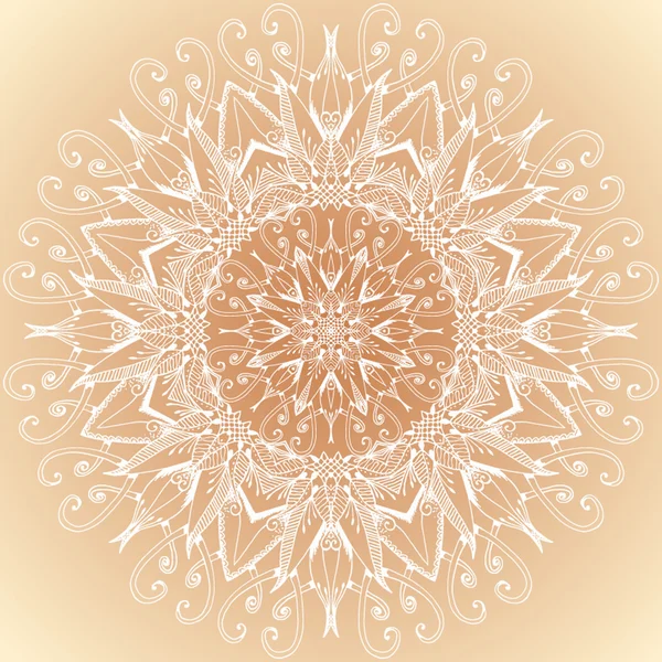 Mandala. Patrón de ornamento redondo — Vector de stock