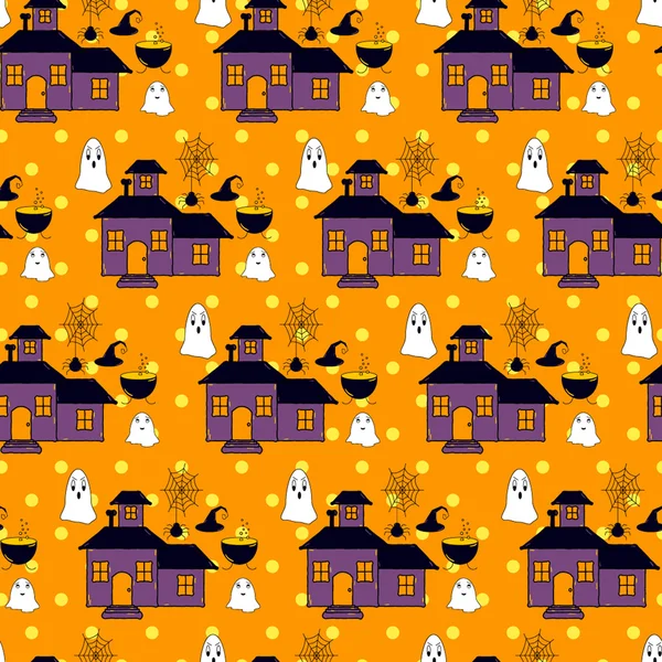 Naadloze halloween patroon — Stockvector