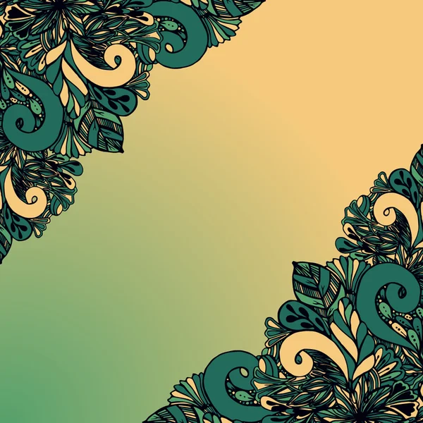 Texture dessinée à la main avec des fleurs — Image vectorielle