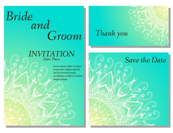 Boda flor invitación — Archivo Imágenes Vectoriales