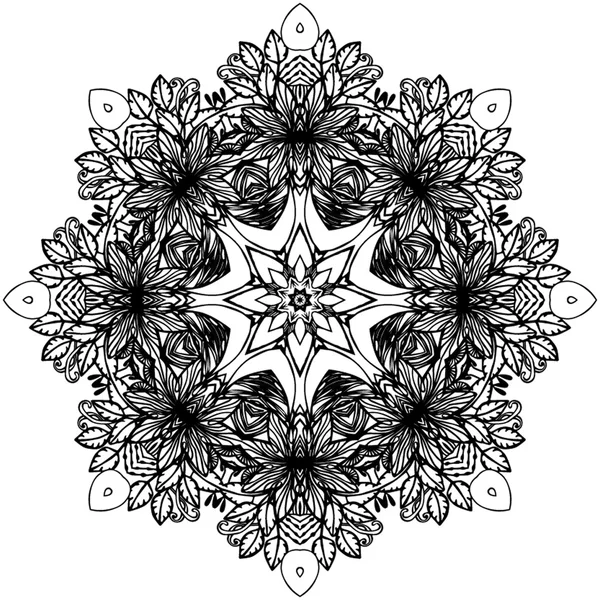 Modello Mandala ornamento rotondo — Vettoriale Stock