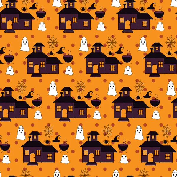 Model de Halloween fără sudură — Vector de stoc