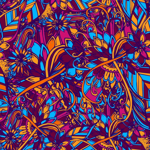 Textura perfecta con flores abstractas — Vector de stock