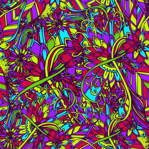 Textura perfecta con flores abstractas — Vector de stock