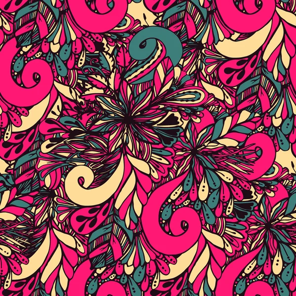 Textura inconsútil colorido con flores — Vector de stock