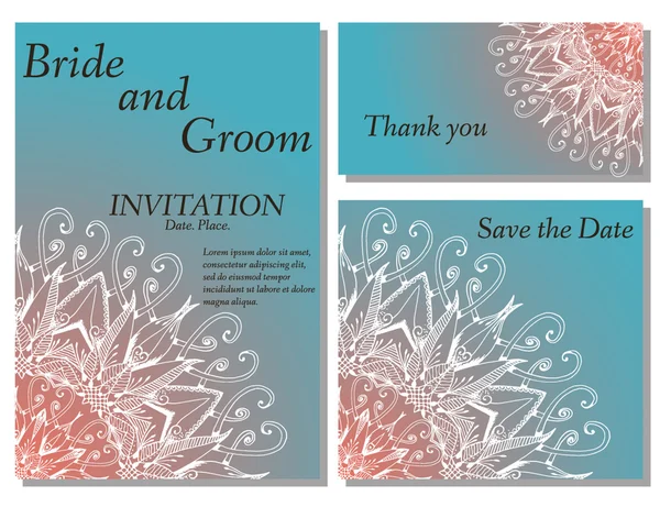 Boda flor invitación — Archivo Imágenes Vectoriales