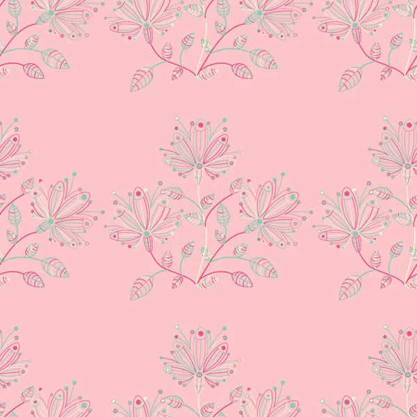 Patrón sin costura floral vintage — Vector de stock