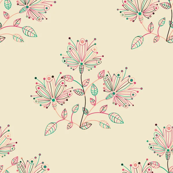 Vintage floral seamless pattern — Stock Vector