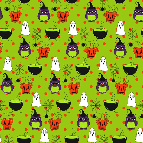 Naadloze halloween patroon — Stockvector