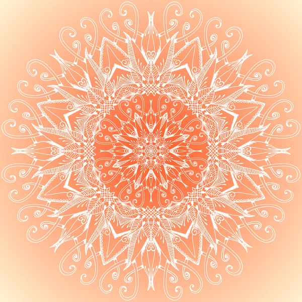 Mandala. Model rotund de ornament — Vector de stoc