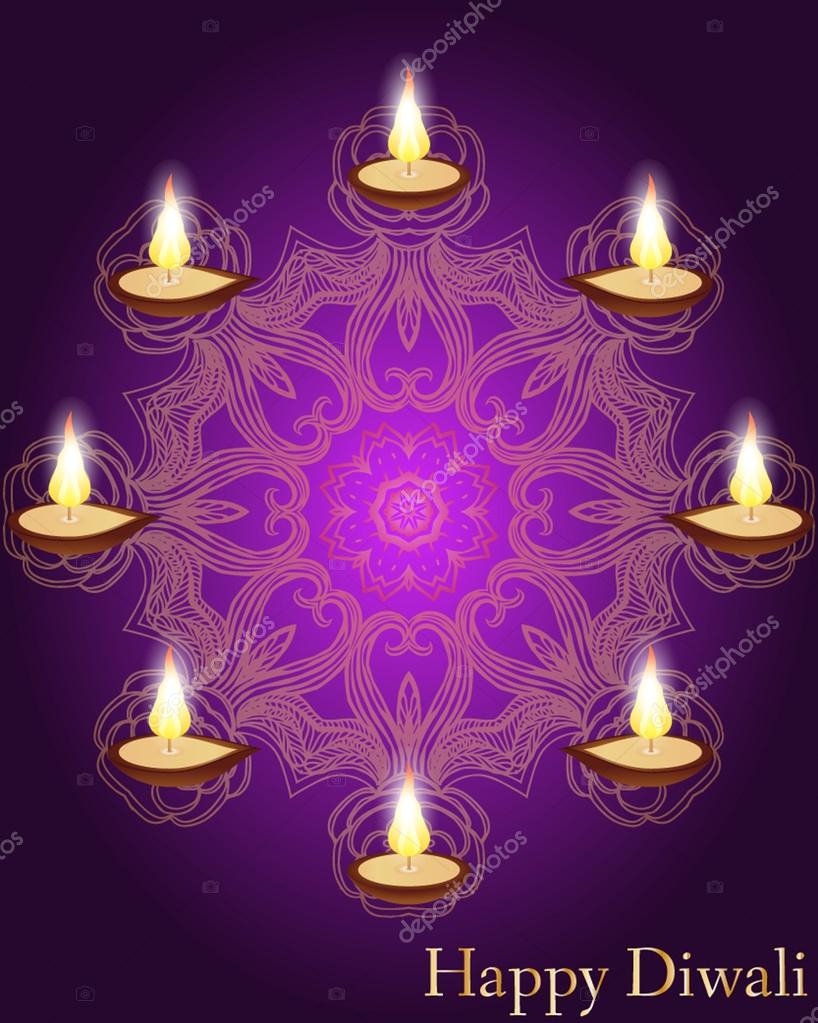 Diwali Festkarte Mit Lampen Vektorgrafik Lizenzfreie Grafiken C Mary1507 86913842 Depositphotos