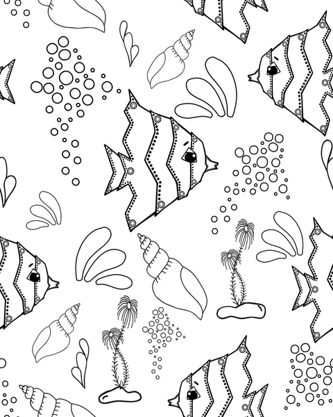 Modèle marin sans couture — Image vectorielle
