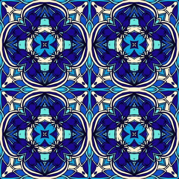 Patrón abstracto sin costura azul — Vector de stock