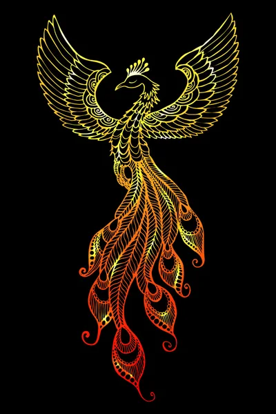 Emblema de Phoenix Bird — Vector de stock