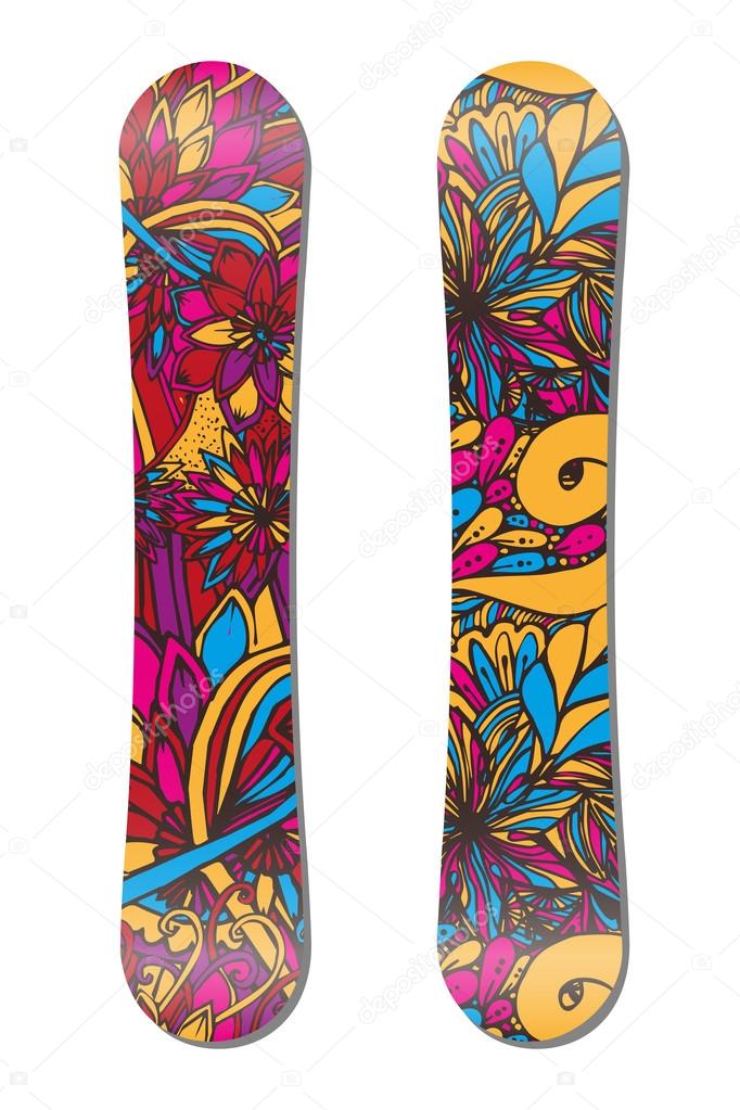 snowboard flower design