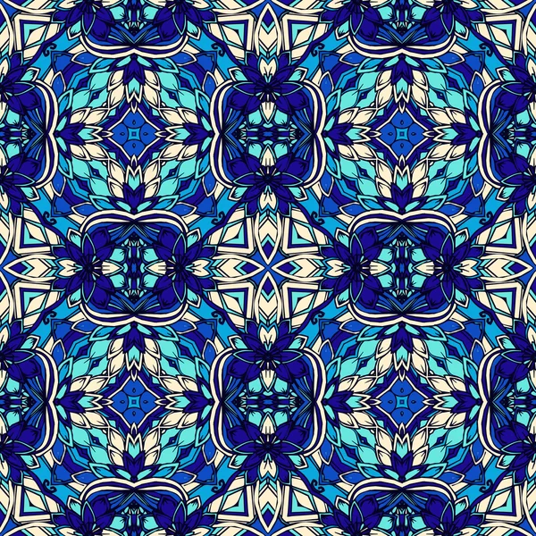 青いシームレス抽象的なパターン — ストックベクタ