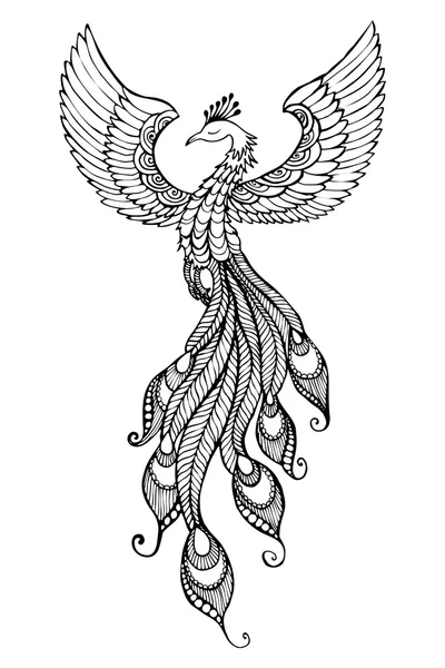 Emblema de Phoenix Bird — Vetor de Stock