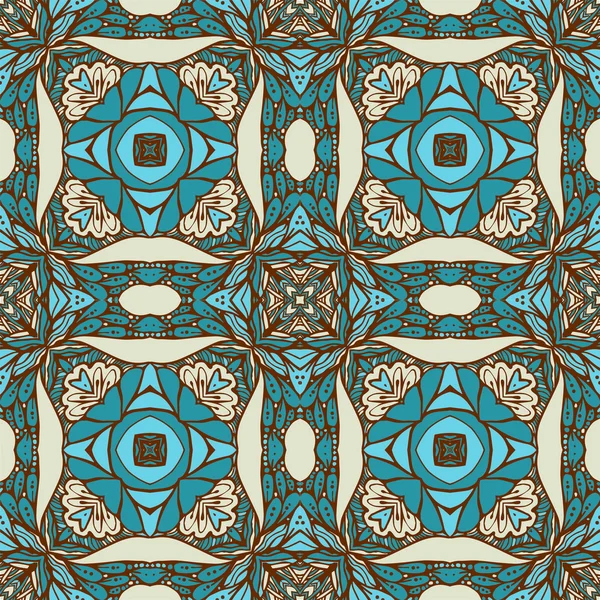 青とグレーのシームレスな抽象パターン — ストックベクタ