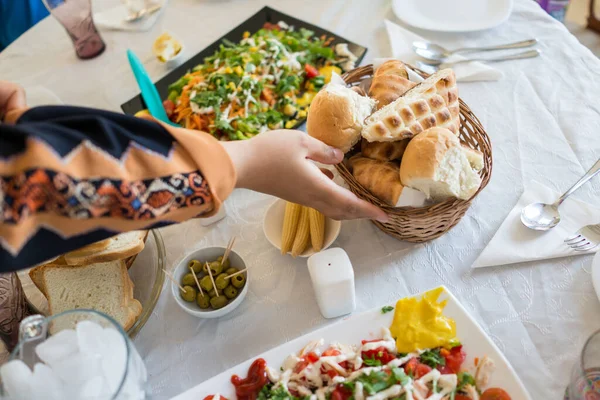 Different varieties of ingredients for making lunch — Stock Photo, Image