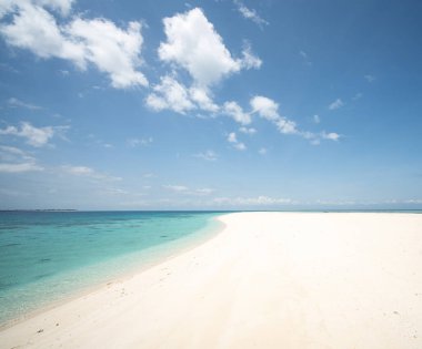 Güzel tropikal beyaz kumsal