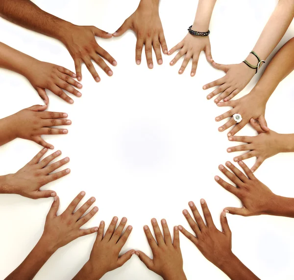 Many children hands and fingers Stock Photo