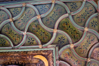 sanatsal bir oyma desen ahşap bir İslami Arapça doğa