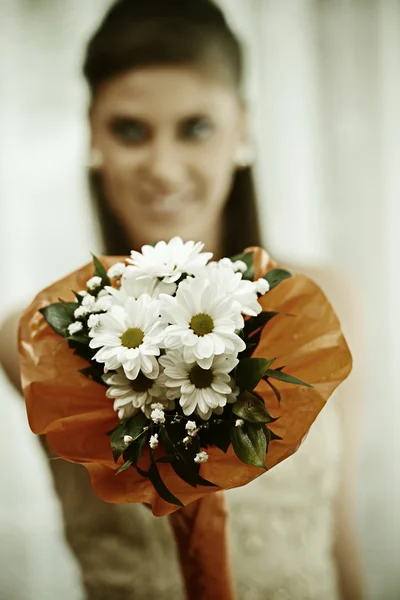 Beau portrait de fille vintage — Photo