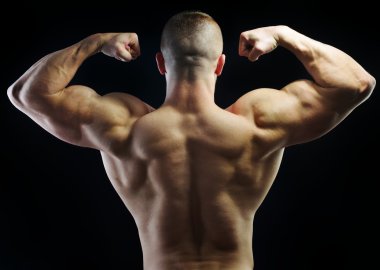 Vücut geliştirmeciydi Studio poz