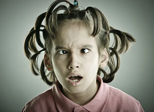 Retrato divertido de niño con peinado —  Fotos de Stock