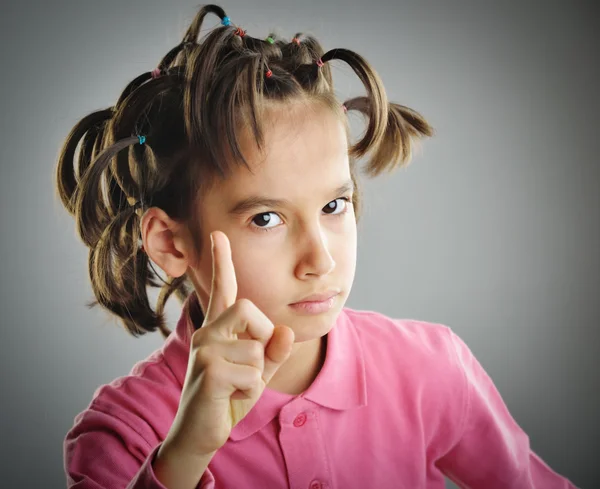 Retrato divertido de niño con peinado —  Fotos de Stock