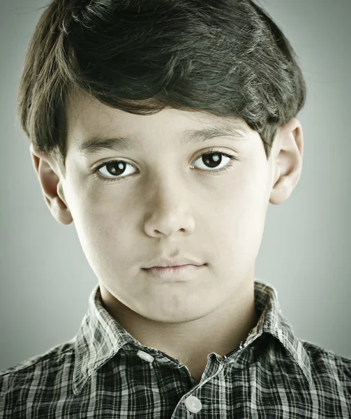Little cute boy posing for retro style photography — Stock Photo, Image