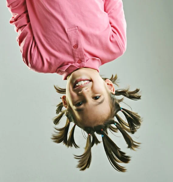 아이 머리 스타일의 재미 있는 초상화 — 스톡 사진