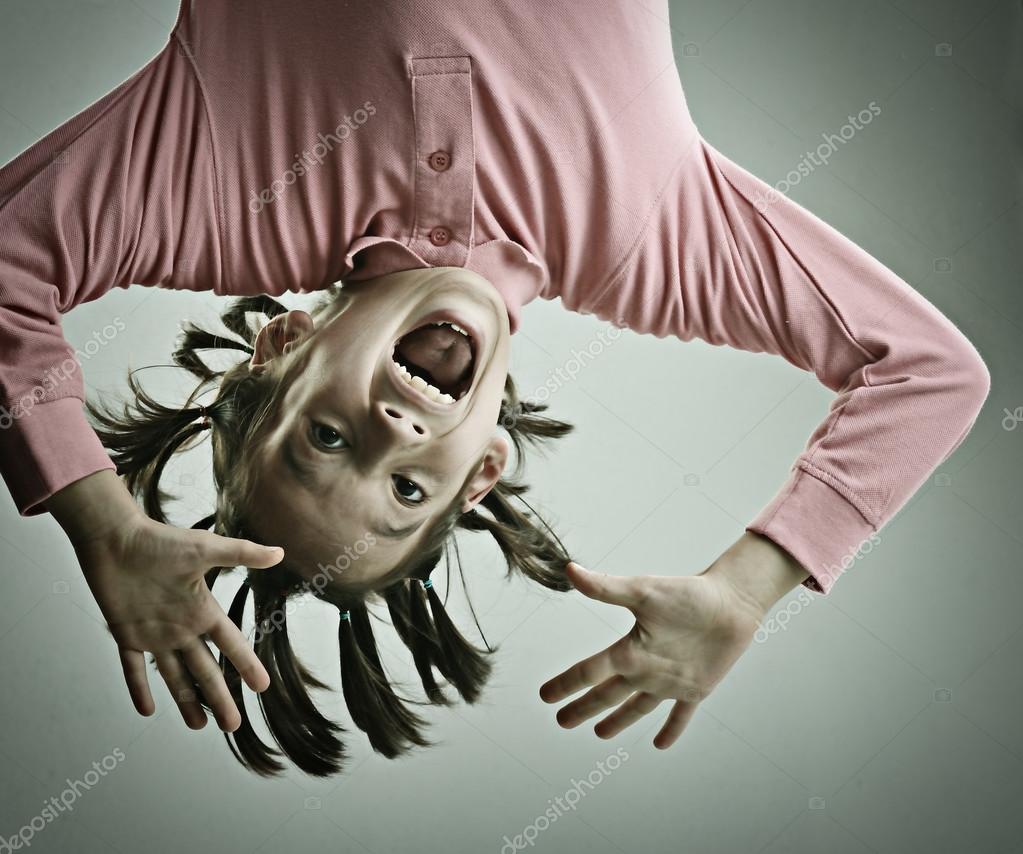 Funny portrait of kid with hair style — Stock Photo © zurijeta #98316584