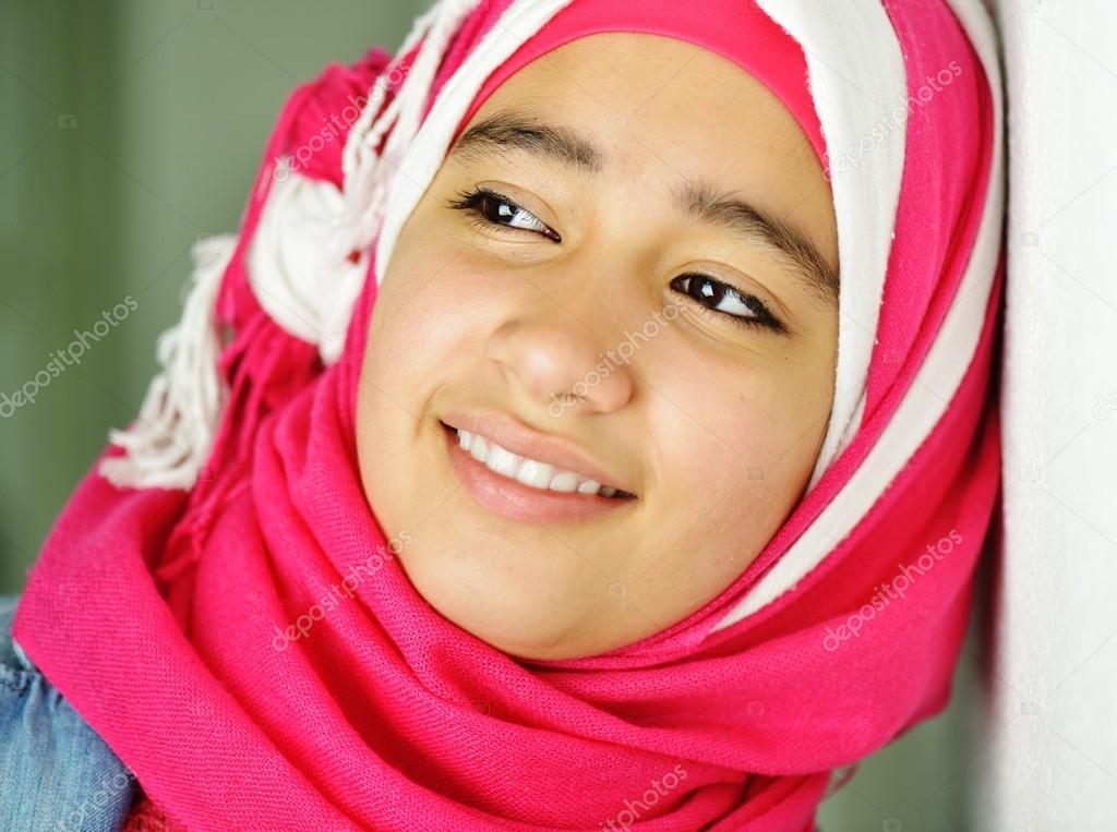 Portrait of beautiful muslim girl