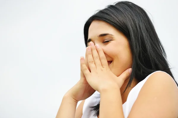 Retrato oa una hermosa joven —  Fotos de Stock