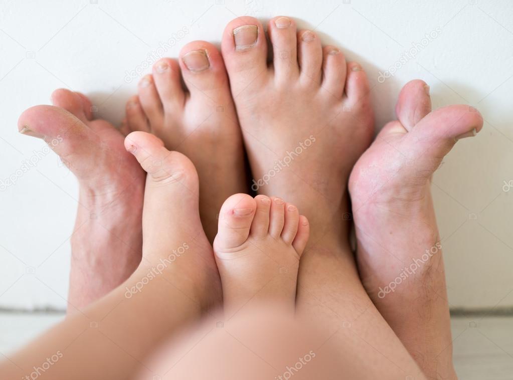 Family feet, love concept